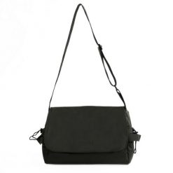 Męska torba listonoszka na ramię Solier S42 VESARI Black. Czarne torby na laptopa damskie bez wzorów. Za 98.99 zł.