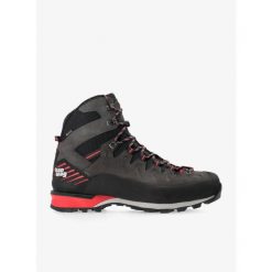 Buty wysokogórskie męskie Hanwag Makra Pro GTX. Czerwone buty zimowe męskie Hanwag, bez wzorów, z materiału, za kostkę, bez obcasa, bez zapięcia. Za 1,271.22 zł.