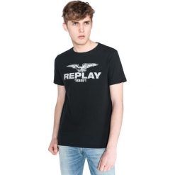 Replay Koszulka Czarny. Czarne t-shirty męskie Replay, m, bez wzorów, z bawełny, bez kołnierzyka, bez ramiączek. Za 188.95 zł.