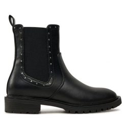 Sztyblety ONLY. Czarne botki damskie ONLY, bez wzorów, bez obcasa, na płaskiej podeszwie, bez zapięcia. Za 249.99 zł.
