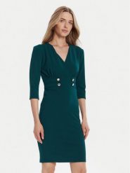 Rinascimento Sukienka koktajlowa CFC0126151003 Zielony Slim Fit. Zielone sukienki damskie Rinascimento, xs, bez wzorów, z syntetyku, wizytowe, bez kołnierzyka, bez ramiączek. Za 519.99 zł.