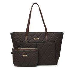 Torebka Barbour. Brązowe shopperki damskie Barbour, bez wzorów, bez dodatków. Za 524.99 zł.