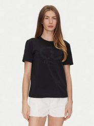 TWINSET T-Shirt 251TP2072 Czarny Regular Fit. Czarne t-shirty damskie Twinset, m, bez wzorów, z bawełny, bez kołnierzyka, bez ramiączek. Za 259.99 zł.