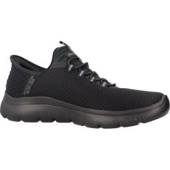 Buty sportowe Sneakersy męskie, Skechers Summits - High Range Slip-Ins. Czarne buty sportowe męskie Skechers, bez wzorów, z gumy, bez zapięcia, trekkingowe. Za 385.99 zł.
