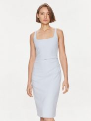 Hugo Sukienka koktajlowa Kanke 50511458 Niebieski Slim Fit. Niebieskie sukienki damskie Hugo, bez wzorów, z syntetyku, wizytowe, bez kołnierzyka, bez ramiączek. Za 909.99 zł.