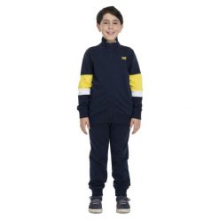 Bluza z bawełna z pełny zamek błyskawiczny na co dzień. Niebieskie bluzy damskie LEONE 1947 APPAREL, bez wzorów, z bawełny, sportowe, bez ramiączek, bez kaptura. Za 162.09 zł.