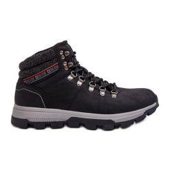 Męskie Buty Trekkingowe Big Star KK174215 Czarne. Czarne trekkingi męskie ze skóry, bez zapięcia. Za 379.89 zł.