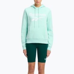 Bluza damska Reebok Identity Big Logo Fleece. Niebieskie bluzy damskie Reebok, bez wzorów, bez ramiączek, bez kaptura. Za 189.99 zł.