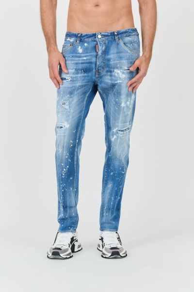 DSQUARED2 Błękitne męskie jeansy Cool Guy Jean, Rozmiar 46. Niebieskie jeansy męskie Dsquared2, z jeansu. W wyprzedaży za 1,499.99 zł.