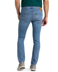 LEE LUKE MĘSKIE SPODNIE JEANSOWE MIST INDIGO L719MWLU 112322404. Niebieskie spodnie materiałowe męskie Lee, bez wzorów, z bawełny. Za 229.99 zł.