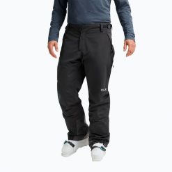 Spodnie narciarskie męskie Jack Wolfskin Flowline 2L Ins. Czarne spodnie sportowe męskie Jack Wolfskin, l, bez wzorów, narciarskie. Za 739.99 zł.