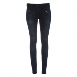 Mustang damskie jeansy Jasmin 28/30 ciemnoniebieskie. Niebieskie jeansy damskie Mustang, bez wzorów, z jeansu, długie. W wyprzedaży za 260.00 zł.