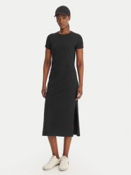 Kappa Sukienka codzienna Iclisia 332D7PW Czarny Slim Fit. Czarne sukienki damskie Kappa, na co dzień, m, bez wzorów, z bawełny, bez kołnierzyka, bez ramiączek, proste. Za 179.99 zł.