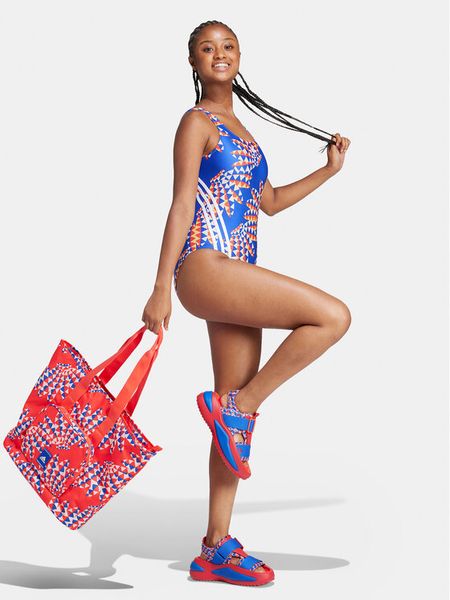 Adidas Strój kąpielowy FARM Rio 3-Stripes IR6228 Niebieski Regular Fit. Niebieskie stroje kąpielowe damskie Adidas, bez wzorów, z syntetyku. Za 169.99 zł.