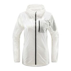 Kurtka przeciwwiatrowa damska Haglöfs L.I.M Shield Hood. Białe kurtki sportowe damskie Haglöfs, l, bez wzorów, z softshellu, bez ramiączek, bez kaptura, trekkingowe. Za 359.99 zł.