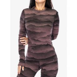 Bluza termoaktywna damska Odlo Merino Ridgelines BL Top Crew Neck LS. Brązowe bluzy damskie ODLO, bez wzorów, bez ramiączek, bez kaptura. Za 471.99 zł.