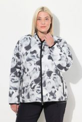 Damskie Dwustronna kurtka funkcyjna HYPRAR wodoodporna z recyklingu. Czarne kurtki sportowe damskie Ulla Popken, plus size, bez wzorów, z materiału, bez ramiączek, bez kaptura, trekkingowe. Za 679.99 zł.