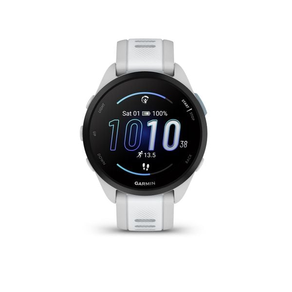 Zegarek smartwatch Garmin Forerunner 165 Grey/White. Białe, cyfrowe zegarki męskie Garmin, z aplikacjami, z materiału, plastikowe. Za 929.99 zł.