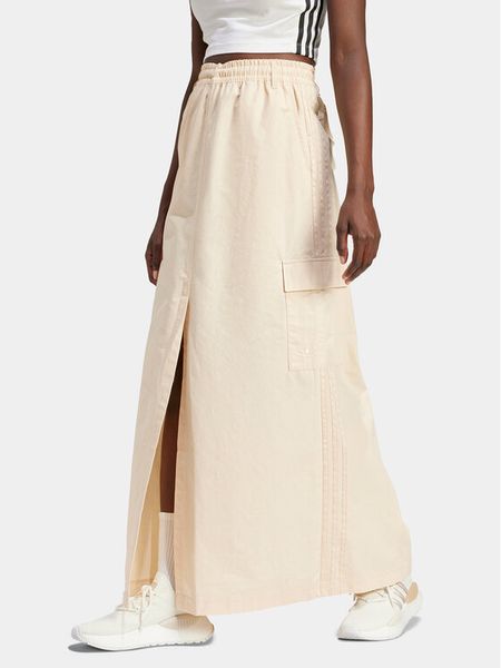 Adidas Spódnica trapezowa Premium Essentials IU2677 Beżowy Regular Fit. Brązowe spódnice damskie Adidas, xs, bez wzorów, z bawełny, maxi, trapezowe. Za 239.99 zł.