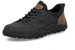 Rieker Shoes Czarne 44 (08150-00). Czarne buty sportowe męskie Rieker, bez wzorów, bez zapięcia. Za 324.42 zł.