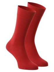 FALKE Skarpety pakowane po 2 szt. Mężczyźni Bawełna czerwony, 39-42. Czerwone skarpety męskie Falke, bez wzorów, z bawełny. Za 69.95 zł.