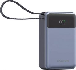 CANYON power bank OnPower 600 built-in cable 20000 mAh PD65W Dark Grey. Szare powerbanki Canyon. Za 176.78 zł.