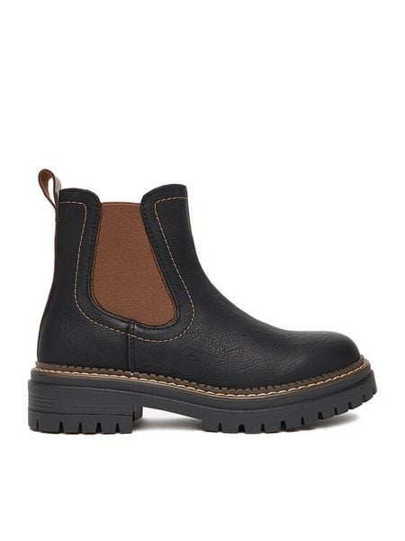 Clara Barson Sztyblety CEO-WS5195-26 Czarny. Czarne botki damskie Clara Barson, bez wzorów, z materiału, bez obcasa, na płaskiej podeszwie, bez zapięcia. Za 159.99 zł.
