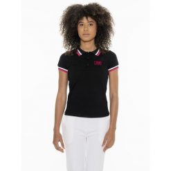 Koszulka polo na czas wolny na co dzień. Czarne koszulki sportowe damskie LEONE 1947 APPAREL, bez wzorów, z bawełny, bez ramiączek, na fitness i siłownię. W wyprzedaży za 82.10 zł.