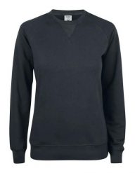 Clique Premium OC Roundneck Women — damska bluza z bawełny organicznej. Czarne bluzy damskie CLIQUE, l, bez wzorów, z bawełny, bez ramiączek, bez kaptura. Za 235.83 zł.