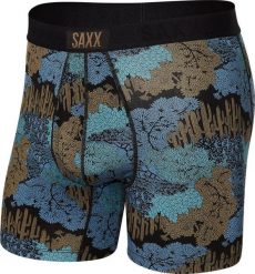 SAXX Bokserki męskie SAXX ULTRA Boxer Brief flora - niebieski S. Niebieskie bokserki męskie Saxx, bez wzorów. Za 110.49 zł.
