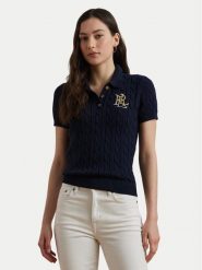 LAUREN RALPH LAUREN Sweter 200932224002 Granatowy Slim Fit. Niebieskie swetry nierozpinane damskie Lauren Ralph Lauren, s, bez wzorów, z bawełny, bez kołnierzyka, bez ramiączek. Za 769.99 zł.