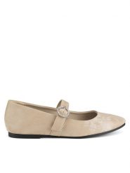 JENNY Baleriny HY2T616-7 Beżowy. Brązowe balerinki damskie Jenny, bez wzorów, z materiału, bez obcasa, bez zapięcia. Za 119.99 zł.