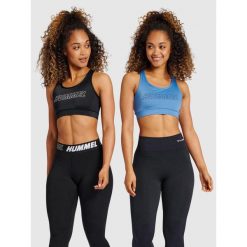Damskie biustonosze sportowe Hummel TE Tola (x2). Czarne bielizna sportowa damska Hummel, xs, bez wzorów, z dżerseju. Za 191.00 zł.