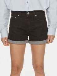 Calvin Klein Jeans Szorty jeansowe J20J222808 Czarny Regular Fit. Czarne szorty damskie Calvin Klein Jeans, bez wzorów, z bawełny. Za 189.99 zł.
