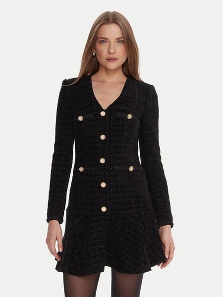 Marciano Guess Sukienka koktajlowa 5BGK36 7394A Czarny Regular Fit. Czarne sukienki damskie Marciano Guess, z aplikacjami, z syntetyku, wizytowe, bez kołnierzyka, bez ramiączek. Za 1,219.00 zł.