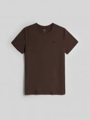 4F T-shirt regular gładki męski - brązowy XXL. Brązowe t-shirty męskie 4F, m, bez wzorów, z bawełny, bez kołnierzyka, bez ramiączek. Za 59.99 zł.