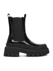 DeeZee Botki 58089-2 Czarny. Czarne botki damskie DeeZee, bez wzorów, z materiału, bez obcasa, na płaskiej podeszwie, bez zapięcia. Za 189.99 zł.