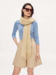Weekend Max Mara Szal Sion2 2415541105 Beżowy. Brązowe rękawiczki damskie Weekend Max Mara, bez wzorów, ze lnu. Za 629.99 zł.