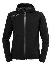 Kurtka softshellowa Uhlsport ESSENTIAL. Czarne kurtki męskie Uhlsport, s, bez wzorów, z materiału, sportowe, bez kaptura. Za 305.30 zł.