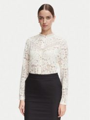 Morgan Koszula 261-TINA Kremowy Regular Fit. Białe koszule damskie Morgan, l, bez wzorów, z poliamidu, bez kołnierzyka, bez ramiączek. Za 269.99 zł.