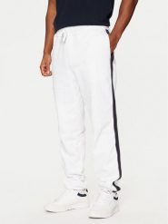 Tommy Hilfiger Spodnie dresowe MW0MW37477 Biały Regular Fit. Białe spodnie sportowe męskie Tommy Hilfiger, m, bez wzorów, z bawełny. Za 389.99 zł.