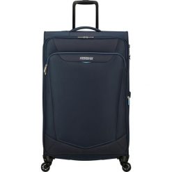 Walizka na 4 kółkach American Tourister Summerride L EXP TSA. Niebieskie walizki damskie American Tourister, bez wzorów. Za 593.65 zł.
