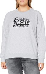 LEE GRAPHIC CREW SWS DAMSKA BLUZA KLASYCZNA LOGO NADRUK GREY MELE L53TTXMP 112112533. Szare bluzy damskie Lee, l, bez wzorów, klasyczne, bez ramiączek, bez kaptura. Za 139.99 zł.