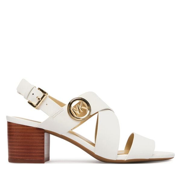 Sandały MICHAEL Michael Kors. Białe kozaki damskie MICHAEL Michael Kors, bez wzorów, bez obcasa, na słupku, bez zapięcia. Za 539.99 zł.