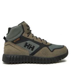 Trekkingi Helly Hansen. Brązowe botki męskie Helly Hansen, bez wzorów, bez obcasa, bez zapięcia. Za 449.99 zł.