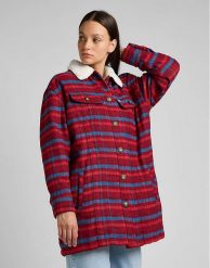 LEE WOOL COAT DAMSKA KURTKA PRZEJŚCIOWA SHERPA SCARLET L55HBJ10 112320686. Czerwone kurtki damskie Lee, l, bez wzorów, bez kaptura. Za 309.99 zł.
