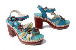 LAURA VITA 0006877 Jacao 32 turquoise, sandały damskie. Sandały damskie Laura Vita, bez wzorów, ze skóry, bez obcasa, na obcasie, bez zapięcia. Za 276.43 zł.