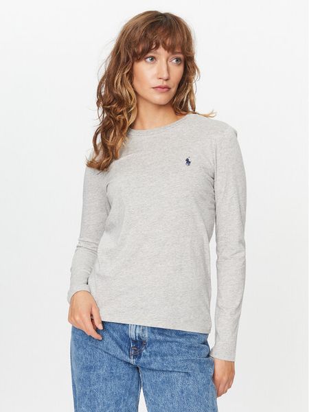 Polo Ralph Lauren Bluzka 211898699004 Szary Regular Fit. Szare bluzki damskie Polo Ralph Lauren, xl, bez wzorów, z bawełny, bez kołnierzyka, bez ramiączek. Za 399.99 zł.