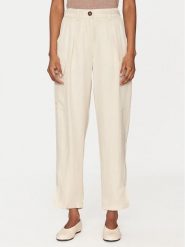 Marella Spodnie materiałowe Aia 2515131071 Beżowy Loose Fit. Brązowe spodnie materiałowe damskie Marella, bez wzorów, z materiału. Za 369.99 zł.