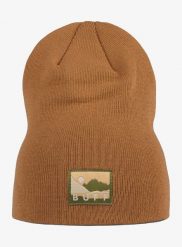 Czapka zimowa Buff Lilon Long - peanut. Brązowe czapki damskie Buff, na zimę, z aplikacjami, z dzianiny, eleganckie. Za 83.99 zł.